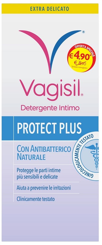 VAGISIL DETERGENTE INTIMO PROTECT PLUS 250 ML - Farmastop