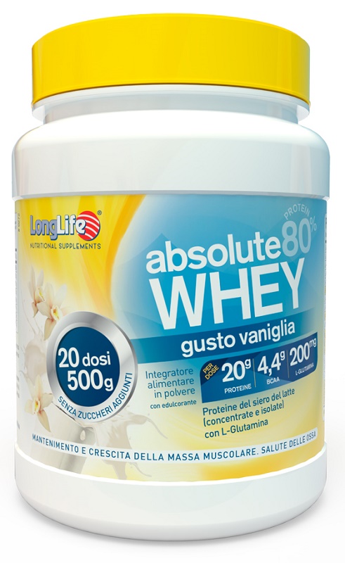 LONGLIFE ABSOLUTE WHEY VANIGLIA 500 G - Farmastop
