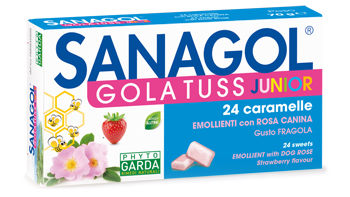 SANAGOL GOLA TUSS JUNIOR FRAGOLA 24 CARAMELLE - Farmastop