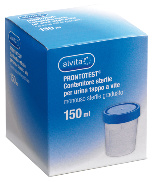 CONTENITORE PER URINA ALVITA PRONTOTEST GRADUATO CON TAPPO A VITE - Farmastop