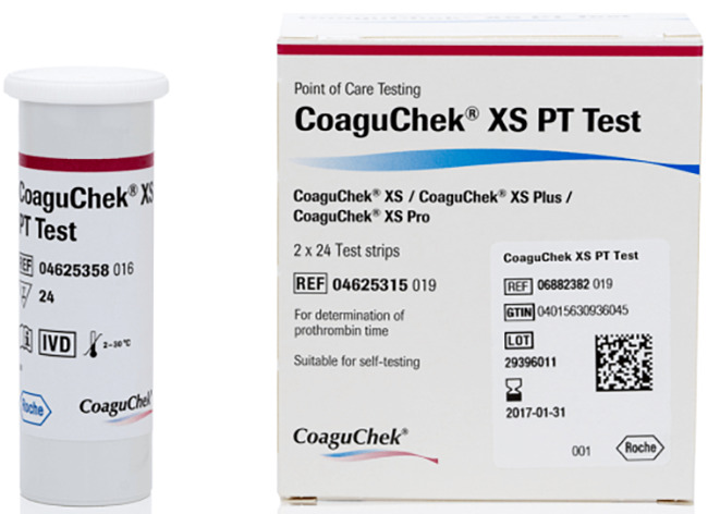 STRISCE REATTIVE PER APPARECCHIO AUTODIAGNOSTICO COAGUCHEK XS PT TEST 2X24 PEZZI - Farmastop