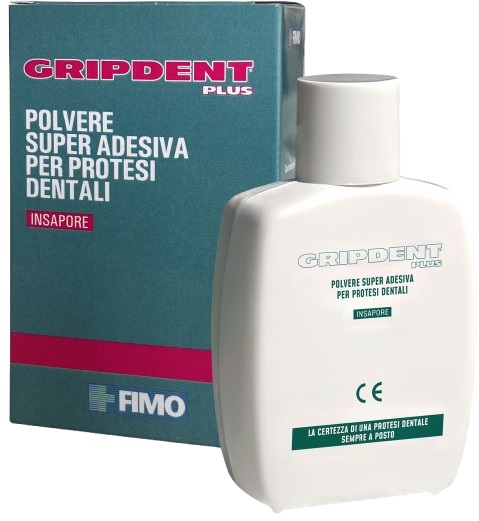 GRIPDENT PLUS POLVERE SUPER ADESIVA PER PROTESI DENTALI 40 G - Farmastop