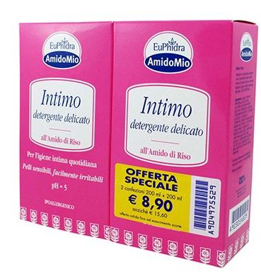 EUPHIDRA ABBINATA INTIMO DETERGENTE DELICATO 200 ML + 200 ML - Farmastop