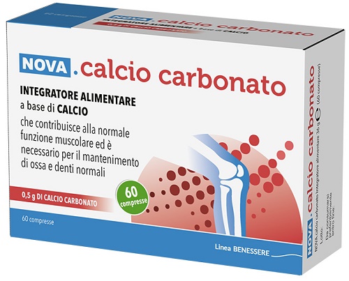 CALCIO CARBONATO 60 COMPRESSE DA 0,6 G - Farmastop
