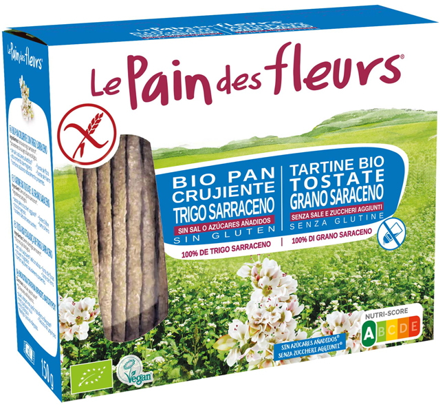 PRIMEAL PAIN DES FLEURS TARTINE TOSTATE AL GRANO SARACENO SENZA SALE SENZA ZUCCHERI AGGIUNTI SENZA LIEVITO 150 G - Farmastop