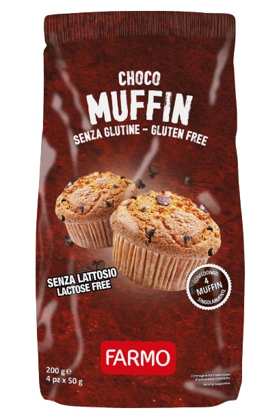 FARMO CHOCOMUFFIN CON GOCCE DI CIOCCOLATO 4 X 50 G - Farmastop