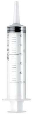 SIRINGA STERILE MONOUSO 60ML CONO CATETERE CENTRALE INJ-LIGHT SENZA AGO 1 PEZZO - Farmastop