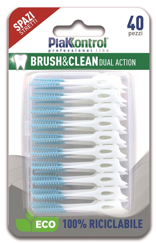 PLAKKONTROL BRUSH & CLEAN SCOVOLINI SPAZI STRETTI 40 PEZZI - Farmastop