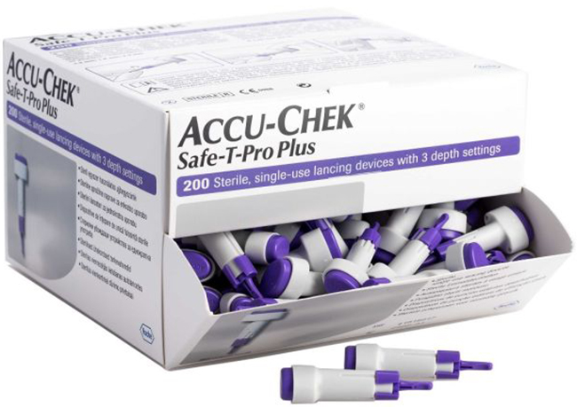 LANCETTE PUNGIDITO ACCU-CHEK SAFE T PRO PLUS PD 200 PEZZI - Farmastop