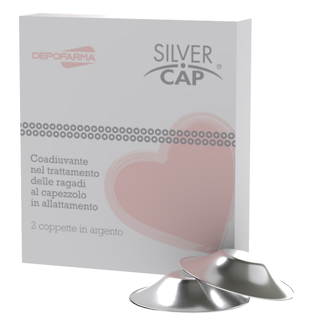 SILVER CAP COPPETTE IN ARGENTO COPRI CAPEZZOLI PER ALLATTAMENTO 2 PEZZI - Farmastop