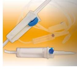 DEFLUSSORE PER INFUSIONE CON AGO STERILIZZATO CON OSSIDO DI ETILENE CON ROLLER APIROGENO CURAIN MONOUSO 1 PEZZO - Farmastop
