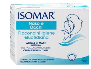 ISOMAR SOLUZIONE ISOTONICA ACQUA MARE IGIENE QUOTIDIANA 24 FLACONCINI MONODOSE 5 ML - Farmastop