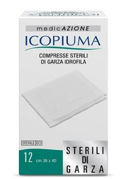 GARZA COMPRESSA IDROFILA ICOPIUMA 36X40CM 12 PEZZI - Farmastop