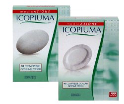 ICOPIUMA GARZA COMPRESSA OCULARE DI COTONE 10 PEZZI - Farmastop