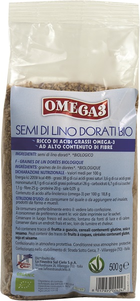 LA FINESTRA SUL CIELO SEMI DI LINO DORATI 500 G - Farmastop