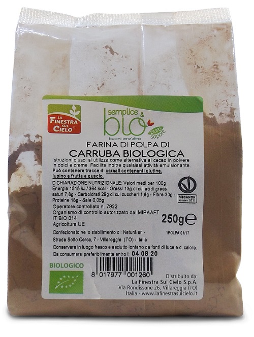 POLPA DI CARRUBA FARINA BIO 250 G - Farmastop