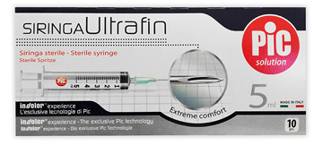 SIRINGA PIC ULTRAFINE 5 ML AGO 14 10 PEZZI - Farmastop