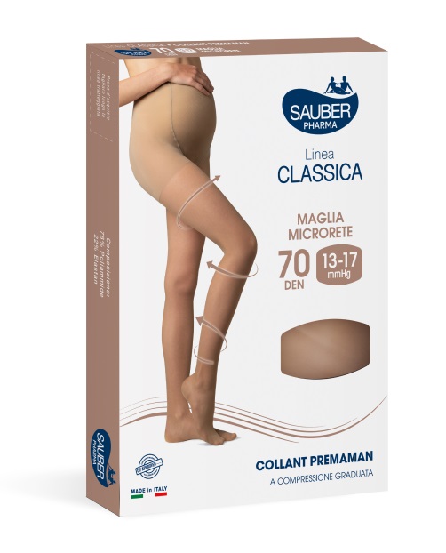 SAUBER COLLANT PREMAMAN 140 DENARI MAGLIA MICRORETE NEUTRO BEIGE 5 LINEA CLASSICA - Farmastop