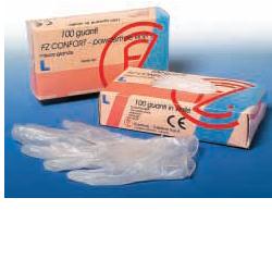 GUANTO IN VINILE CONFORT MISURA EXTRA LARGE ANTIADERENTE BIOCOMPATIBILE UTILIZZABILE ANCHE A CONTATTO CON SOSTANZE ALIMENTARI 100 PEZZI SENZA POLVERE - Farmastop