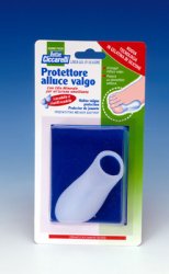 PROTETTORE ALLUCE VALGO REALIZZATO IN GEL DI SILICONE BIANCOSEMITRASPARENTE SAGOMATO PER AVVOLGERE LA PARTE DOLENTE E SENSIBILE DELL'ALLUCE IGIENEPIEDE 1 PEZZO - Farmastop