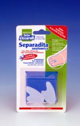 SEPARADITA ANATOMICO PER PIEDE REALIZZATO IN GEL DI SILICONE BIANCO SEMITRASPARENTE SAGOMATO IGIENEPIEDE 2 PEZZI - Farmastop