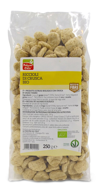 FSC BIOFIBRE+ RICCIOLI DI CRUSCA BIO AD ALTO CONTENUTO DI FIBRA 250 G - Farmastop