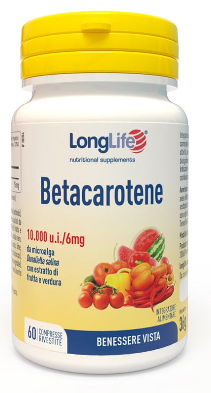 LONGLIFE BETACAROTENE 60 COMPRESSE - Farmastop