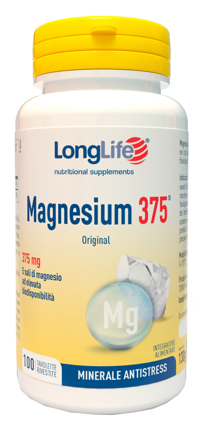 LONGLIFE MAGNESIUM 375 ORIGINAL 375 MG 100 TAVOLETTE - Farmastop