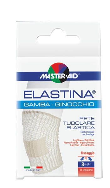 RETE TUBOLARE ELASTICA IPOALLERGENICA MASTER-AID ELASTINA GAMBA/GINOCCHIO 3 MT IN TENSIONE CALIBRO 5 CM - Farmastop