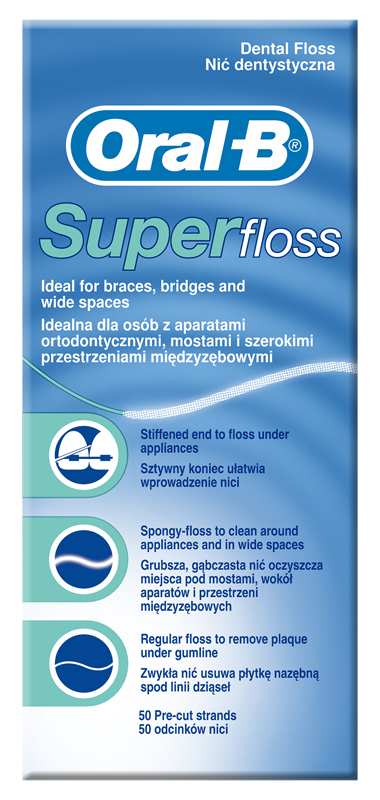 ORALB SUPERFLOSS FILO INTERDENTALE 50 FILI - Farmastop