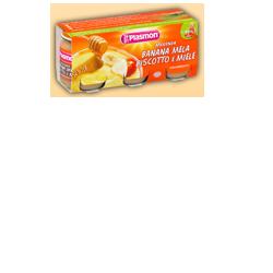 PLASMON OMOGENEIZZATO BANANA/MELA/BISCOTTI/MIELE 120 G X 3 PEZZI - Farmastop