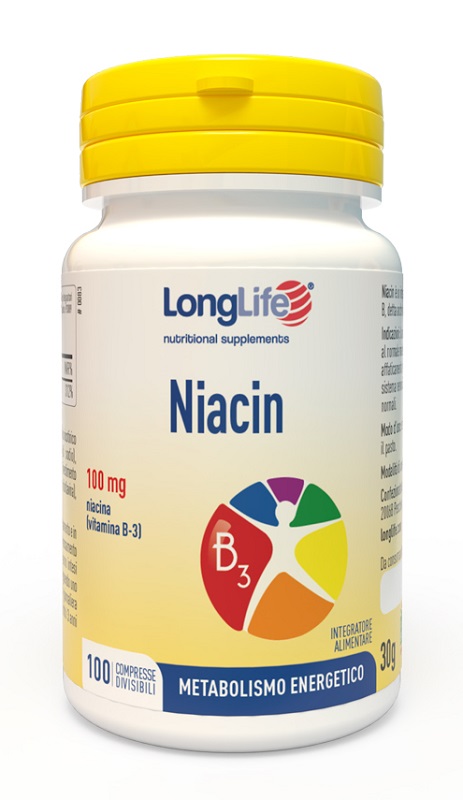 LONGLIFE NIACIN 100 MG 100 COMPRESSE - Farmastop
