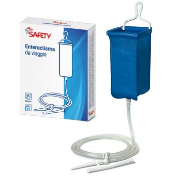 ENTEROCLISMA DA VIAGGIO KLISTER IN GOMMA CON CANNULA ANALE EVAGINALE 2 LITRI - Farmastop