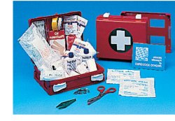 CASSETTA PRONTO SOCCORSO FAMILY PER CAMPEGGIO, BRICOLAGE, CASA E UFFICIO. CONTENITORE IN ABS ANTIURTO CON SUPPORTO PER IL FISSAGGIO ALLA PARETE - Farmastop
