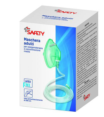 MASCHERA PER OSSIGENOTERAPIA CON TUBO 200CM - Farmastop