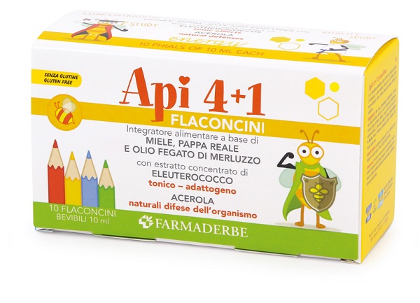 API 4+1 LIQUIDO 10 FLACONCINI 10 ML - Farmastop