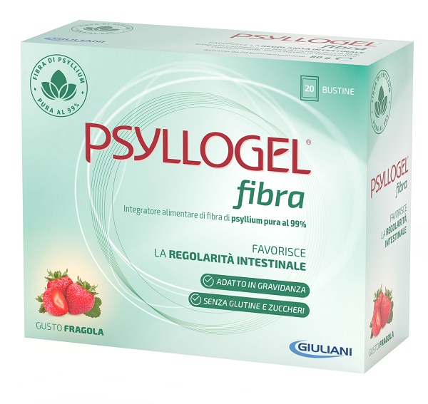 PSYLLOGEL FIBRA FRAGOLA 20 BUSTINE - Farmastop