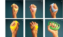 MANUS ABILIS PALLINA PER RIABILITAZIONE MANO 5 GIALLO SCURO SFORZO MASSIMO - Farmastop