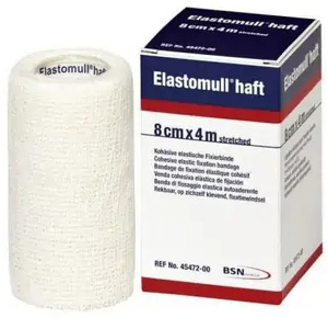 BENDA ELASTICA AUTOADESIVA ELASTOMULL HAFT BLU 8X400 CM - Farmastop