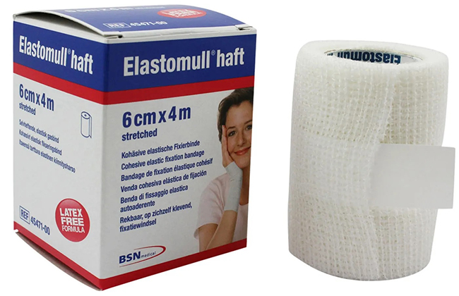 BENDA ELASTICA AUTOADESIVA ELASTOMULL HAFT BLU 6X400 CM - Farmastop