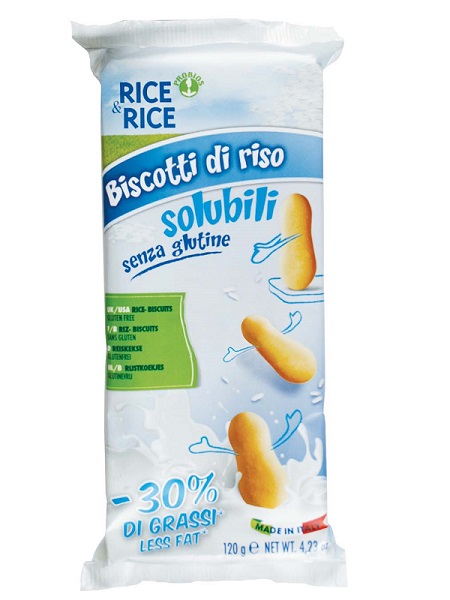 RICE&RICE BISCOTTI DI RISO SOLUBILI 30% GRASSI IN MENO 120 G - Farmastop