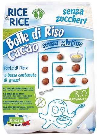RICE&RICE BOLLE DI RISO AL CACAO 150 G SENZA LIEVITO - Farmastop