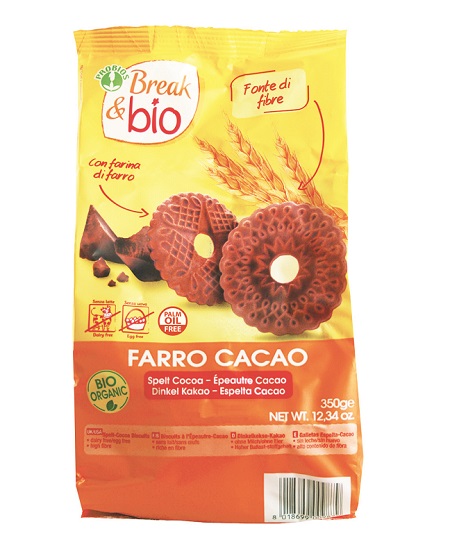 BREAK & BIO BISCOTTI FARRO CACAO 350 G SENZA UOVA - Farmastop