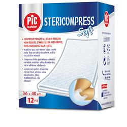 GARZA STERICOMPRESS SOFT XL TNT 36X40CM 12 PEZZI - Farmastop