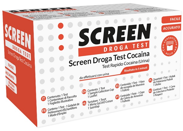SCREEN DROGA TEST COCAINA TEST ANTIDROGA CON CONTENITORE URINA - Farmastop