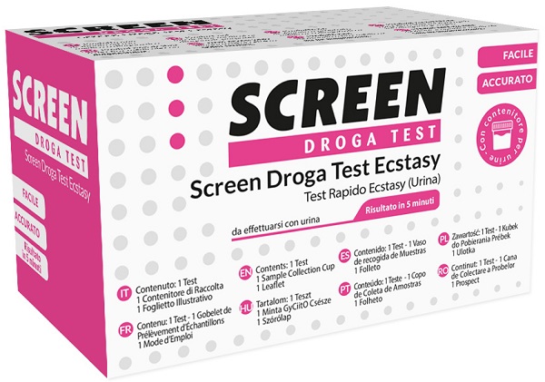 SCREEN DROGA TEST ECSTASY TEST ANTIDROGA CON CONTENITORE URINA - Farmastop