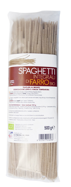SPAGHETTI INTEGRALI DI FARRO BIO 500 G - Farmastop