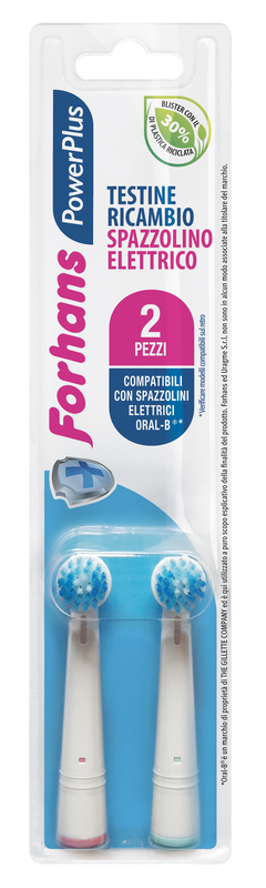 FORHANS POWER PLUS TESTINA 2 PEZZI RICAMBIO - Farmastop
