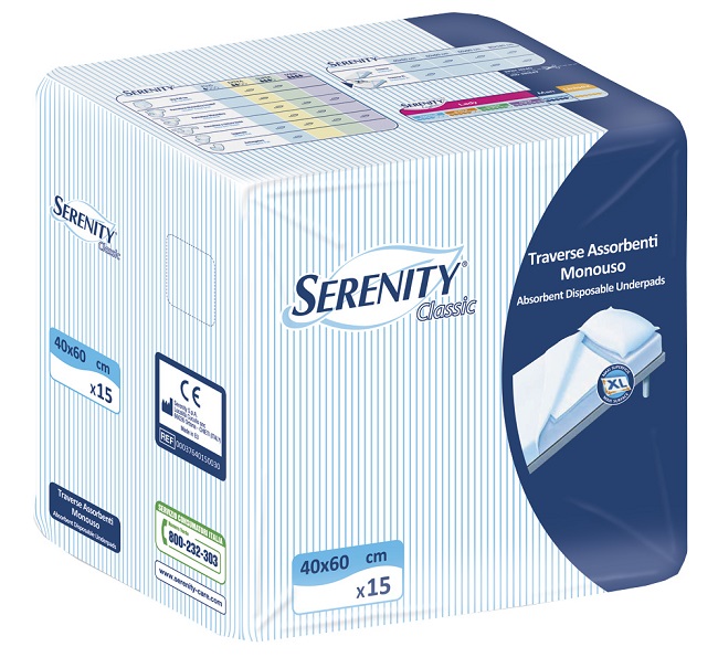 TRAVERSA SALVAMATERASSO SERENITYCLASSIC  XL MISURA 60X90CM 30 PEZZI - Farmastop