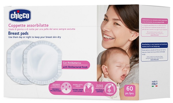 CHICCO COPPETTA ASSORBILATTE ANTIBATTERICA 60 PEZZI - Farmastop